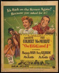 6p351 EGG & I WC R54 Claudette Colbert, MacMurray, first Ma & Pa Kettle, by Betty MacDonald!