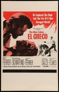 6p352 EL GRECO WC '65 close up of Mel Ferrer as The Man Called El Greco & Rosanna Schiaffino!