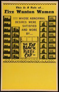 6p358 FAT BLACK PUSSY CAT WC '64 wanton women whose abnormal desires were satisfied by the cat!