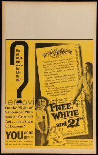 6p366 FREE, WHITE & 21 Benton WC '63 interracial romance, Shock after Shock, bold beyond belief!