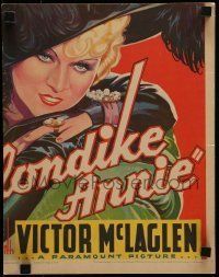 6p406 KLONDIKE ANNIE WC '36 cool art of sexy Mae West + many images with Victor McLaglen!