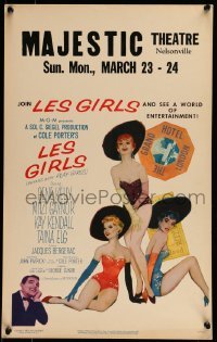 6p413 LES GIRLS WC '57 Gene Kelly + art of sexy Mitzi Gaynor, Kay Kendall & Taina Elg!