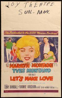 6p414 LET'S MAKE LOVE WC '60 three images of super sexy Marilyn Monroe & Yves Montand!
