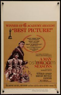 6p427 MAN FOR ALL SEASONS WC '67 Paul Scofield, Robert Shaw, Best Picture Academy Award!
