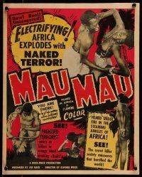 6p436 MAU-MAU WC '50 electrifying steaming African jungles explode with naked terror!