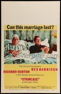 6p503 STAIRCASE WC '69 Stanley Donen directed, Rex Harrison & Richard Burton in a sad gay story!