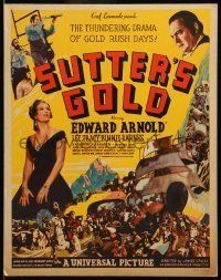 6p507 SUTTER'S GOLD WC '36 Edward Arnold & Binnie Barnes in the California Gold Rush!