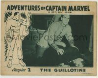 6r356 ADVENTURES OF CAPTAIN MARVEL chap 2 LC '41 great c/u of Tom Tyler in costume, The Guillotine!