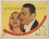 6r380 BEAUTY & THE BOSS LC '32 best romantic close up of Marian Marsh & her lover Warren William!