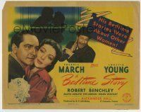 6r040 BEDTIME STORY TC '41 Loretta Young, Fredric March's bedtime stories were about other women!