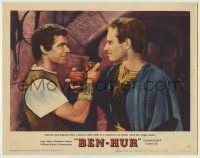 6r384 BEN-HUR LC #2 '60 Charlton Heston & Stephen Boyd drinking a toast to each other!
