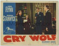 6r473 CRY WOLF LC #3 '47 Errol Flynn, Barbara Stanwyck, Geraldine Brooks, Jerome Cowan
