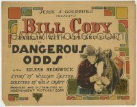 6r062 DANGEROUS ODDS TC '25 cowboy Bill Cody is sparkling with vim & vigor, great c/u with horse!