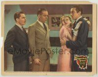 6r481 DANGEROUSLY YOURS LC '37 two men glare at Cesar Romero holding pretty Phyllis Brooks!