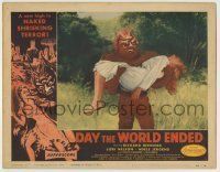 6r490 DAY THE WORLD ENDED LC #1 '56 Roger Corman, close up of the wacky monster carrying girl!