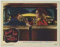 6r493 DEAD RECKONING LC #7 '47 sexy Lizabeth Scott holding Humphrey Bogart at gunpoint in car!