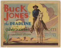 6r066 DEADLINE TC '31 great image of Buck Jones on horse over desert artwork background!