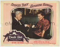 6r499 DESK SET LC #6 '57 close up of Spencer Tracy & Katharine Hepburn sitting on floor!