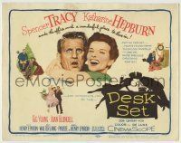 6r072 DESK SET TC '57 Spencer Tracy & Katharine Hepburn make the office a wonderful place!