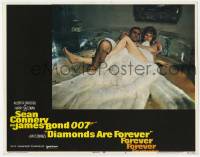 6r504 DIAMONDS ARE FOREVER LC #3 '71 Sean Connery as James Bond under fur blanket with Jill St. John