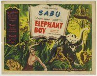 6r080 ELEPHANT BOY TC R47 Sabu in Rudyard Kipling's jungle story, cool art montage!