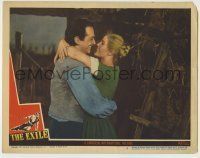 6r521 EXILE LC #5 '47 best close up of Douglas Fairbanks Jr. embracing pretty Rita Corday!