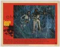 6r525 FANTASTIC VOYAGE LC #1 '66 great close up of sexy Raquel Welch & Stephen Boyd in bloodstream