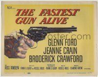 6r086 FASTEST GUN ALIVE TC '56 Glenn Ford, cool close up art of hand holding six-shooter!