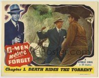 6r551 G-MEN NEVER FORGET chapter 1 LC #7 '48 Clayton Moore fighting, Republic serial, full-color!
