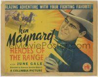 6r113 HEROES OF THE RANGE TC '36 blazing adventure with your fighting favorite, Ken Maynard, rare!