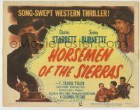 6r121 HORSEMEN OF THE SIERRAS TC '49 Charles Starrett as The Durango Kid, Smiley Burnett