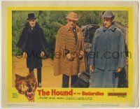 6r573 HOUND OF THE BASKERVILLES LC #4 '59 Peter Cushing & Andre Morell staring at victim on ground