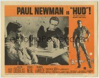 6r579 HUD LC #1 '63 Paul Newman gives Brandon DeWilde some beer & hard liquor in cafe!