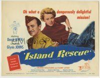 6r137 ISLAND RESCUE TC '52 David Niven & sexy Glynis Johns, a dangerously delightful mission!