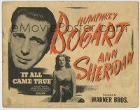 6r139 IT ALL CAME TRUE TC R1945 close-up of Humphrey Bogart & sexy Ann Sheridan!