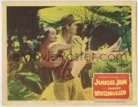 6r605 JUNGLE JIM LC #6 '48 Johnny Weissmuller carrying tropical beauty Lita Baron!