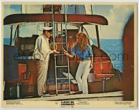 6r626 LADY IN CEMENT LC #5 '68 cool image of Frank Sinatra & sexy Raquel Welch on boat!