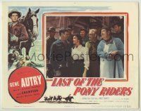 6r632 LAST OF THE PONY RIDERS LC '53 Smiley & crowd watch Gene Autry with pretty Kathleen case!