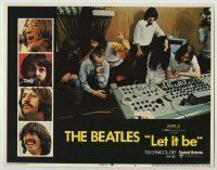 6r641 LET IT BE LC #3 '70 all four of The Beatles & Yoko at studio recording session!