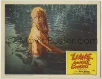 6r643 LIANE JUNGLE GODDESS LC #6 '58 c/u of topless 16 year-old blonde Marion Michaels in water!
