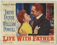 6r646 LIFE WITH FATHER LC #7 '47 best close up of William Powell hugging pretty Irene Dunne!