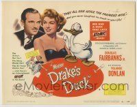 6r188 MR DRAKE'S DUCK TC '51 Douglas Fairbanks Jr's duck lays radioactive eggs, wacky art!