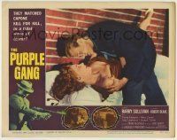 6r776 PURPLE GANG LC #4 '59 close up of sexy Elaine Edwards being manhandled by gangster!