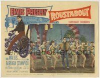 6r797 ROUSTABOUT LC #8 '64 great image of Elvis Presley performing with six sexy harem girls!