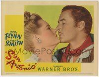 6r800 SAN ANTONIO LC '45 romantic close up of Errol Flynn about to kiss pretty Alexis Smith!