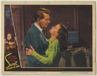 6r805 SECRET BEYOND THE DOOR LC #7 '47 Joan Bennett embracing Michael Redgrave, Fritz Lang noir!