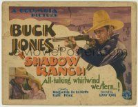 6r250 SHADOW RANCH TC '30 great close up cowboy Buck Jones pointing rifle, all-talking whirlwind!