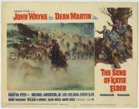 6r822 SONS OF KATIE ELDER LC #2 '65 John Wayne on horseback leads charge of wild horses!