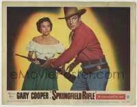 6r831 SPRINGFIELD RIFLE LC #1 '52 close up of Phyllis Thaxter handing Gary Cooper a rifle!