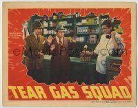 6r861 TEAR GAS SQUAD LC '40 great image of George Reeves pointing gun at two guys in drugstore!